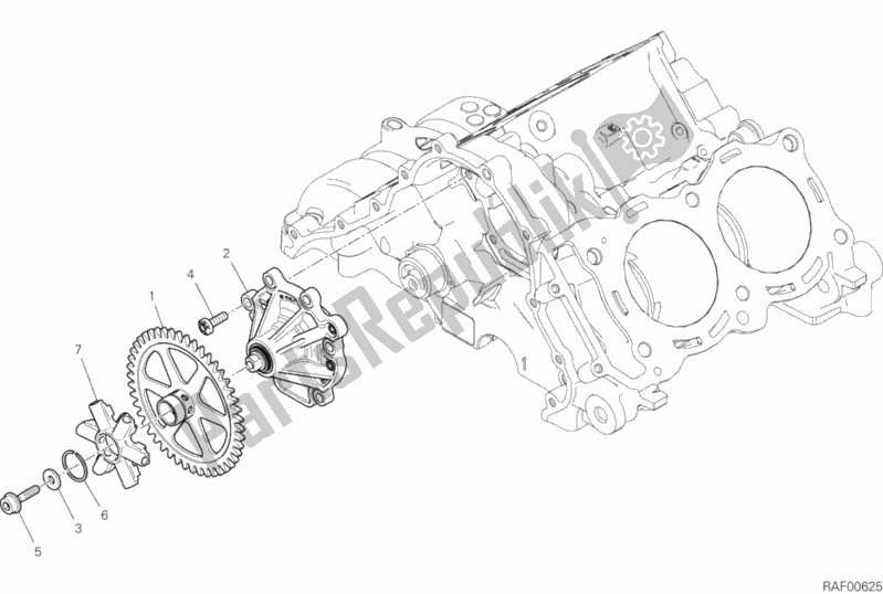 Alle onderdelen voor de Waterpomp van de Ducati Streetfighter V4 S USA 1103 2020